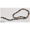 Image 1 : #99 MULTI-COLOUR AGATE LOOSE BEAD NECKLACE 15"