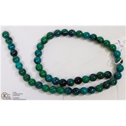 #105 AZURITE CHRYSOCOLLA LOOSE BEAD NECKLACE 15"