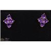 Image 1 : #6 GENUINE AMETHYST EARRING