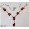 Image 1 : #30 GOLDEN TOPAZ GEMSTONE NECKLACE