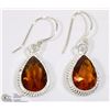 Image 1 : #31 GOLDEN TOPAZ GEMSTONE EARRINGS