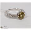 Image 1 : #151 GENUINE CITRINE RING .925 STERLING SILVER