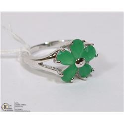 #77 GREEN EMERALD GEMSTONE RING