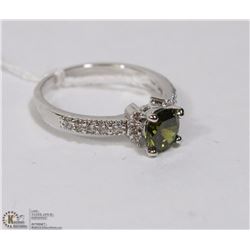 #82 GREEN PERIDOT GEMSTONE RING