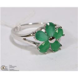 #96 GREEN EMERALD RING