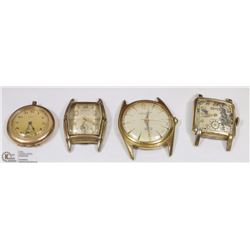 LOT OF 4 ASSORTED COLLECTOR WATCH HEADS FOR