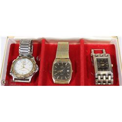 LOT OF 3 UNTESTED MENS WATCHES