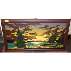 FRAMED CANVAS PAINTING BY MICHAEL