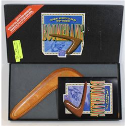 A COLLECTIBLE BOOMERANG IN A BOX