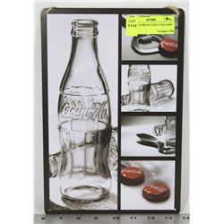 HANGING METAL COCA COLA SIGN 12X8"