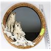 Image 1 : MCSI 2003 IMAGINATION HAND CRAFTED WOLF MIRROR W/
