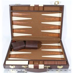VINTAGE BACKGAMMON W/ DICE AND ALL PIECES