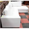 Image 1 : NEW WHITE LEATHERETTE "L" SHAPED SECTIONAL