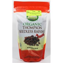 EVERLAND ORGANIC THOMPSON SEEDLESS RAISINS 454G