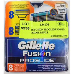 GILLETTE FUSION PROGLIDE POWER  8 CARTRIDGE REFILL