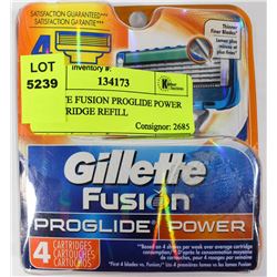 GILLETTE FUSION PROGLIDE POWER  4 CARTRIDGE REFILL