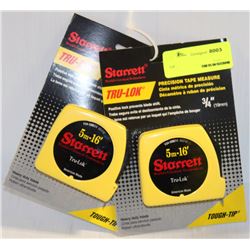 LOT OF 2 STARRET TRU LOC 16' MEASURING TAPES