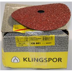 KLINGSPOR 16 GRIT FIBER DISCS