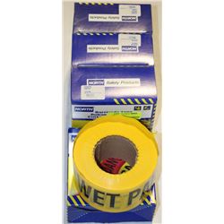 LOT OF 4 BOXES OF WET PAINT TAPE