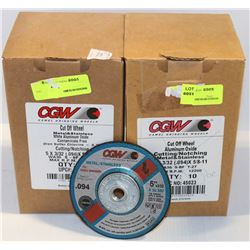 2 BOXES OF CGW CUTOFF WHEELS 5X3/32"