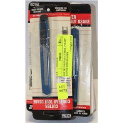 LOT OF 10 ROYAL CUTTER UTILITY KNIVES WITH BLADES