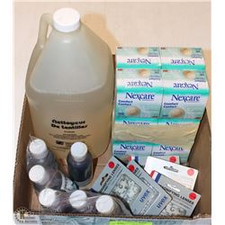 FLAT OF SMALL BANDAGES AND SIMULATED BLOOD