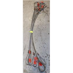 LOT OF EIGHT 4' LONG CABLE CHOKERS