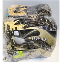 LOT OF 4 PACKS OF ANSELL HYFLEX GLOVES ASST SIZE