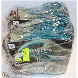 LOT OF 4 PACKS OF ANSELL HYFLEX GLOVES ASST SIZE