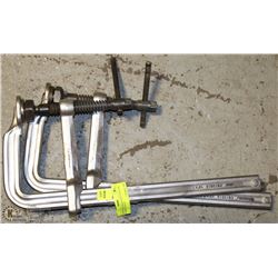 2 WESTWARD HEAVY DUTY PLATE CLAMPS 12"X5-1/2"
