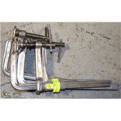 LOT OF FOUR 4" C-CLAMPS