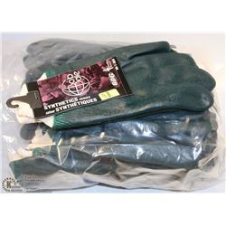 LOT OF 12 PAIRS OF BOBDALE SYNTHETIC GLOVES SIZE L