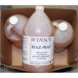 3 BOTTLES OF HAZMAT SUIT CLEANSER