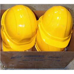 LOT OF 8 YELLOW HARD HATS