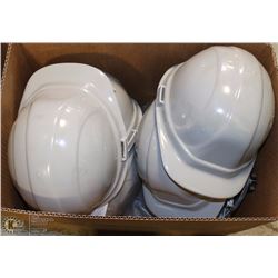BOX OF 8 GREY HARD HATS