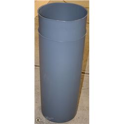 LOT OF 2 SMALL DRUM GARBAGE BINS