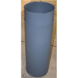 LOT OF 2 SMALL DRUM GARBAGE BINS