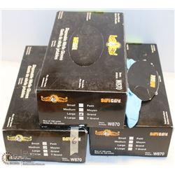 LOT OF 3 BOXES OF LARGE DISPOSABLE GLOVES
