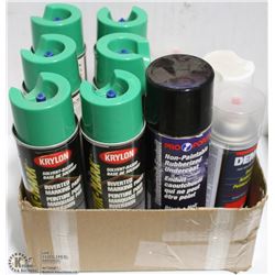 LOT OF 11 ASST COLOR SPRAY PAINTS