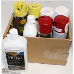 LOT OF 8 ASST COLOR SPRAY PAINTS