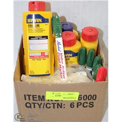 BOX OF STRAIT LINE MARKING CHALK AND MORE