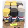 Image 1 : BOX OF 12 DEMI COTE SPRAY PAINT CANS ASST COLORS