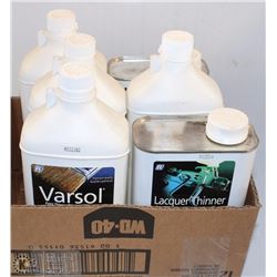LOT OF 6 BOTTLES OF PAINT THINNERS