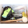 Image 1 : BOX OF HAND TOOLS, GLOVES AND MORE