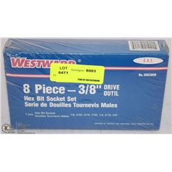 WESTWARD HEX KEY SOCKET SET