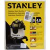 Image 1 : STANLEY 4 GAL STAINLESS STEEL WET/DRY VACUUM
