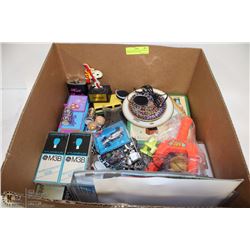 BOX W/ ASSORTED COLLECTIBLES, ORNAMENTS AND MORE