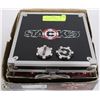 Image 1 : STACKED PROF.  CASINO STYLE POKER CHIPS -  BLACK/W