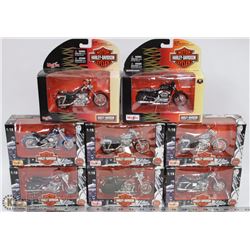 8-HARLEY DAVIDSON NIB 1:18 DIE CAST METAL
