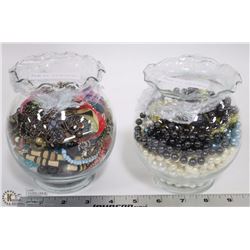 2 ROSEBOWLS OF FASHION NECKLACES
